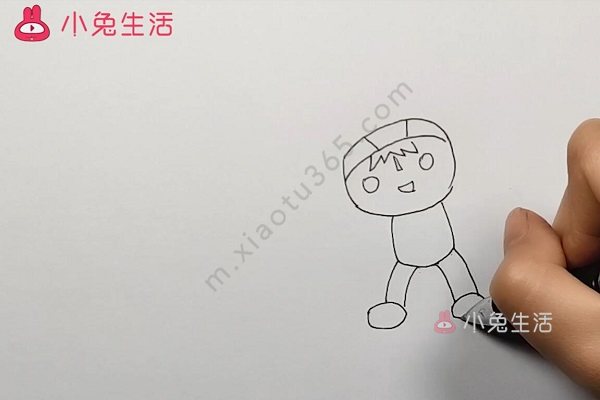 福娃欢欢简笔画