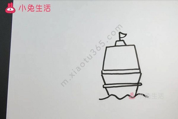 轮船简笔画