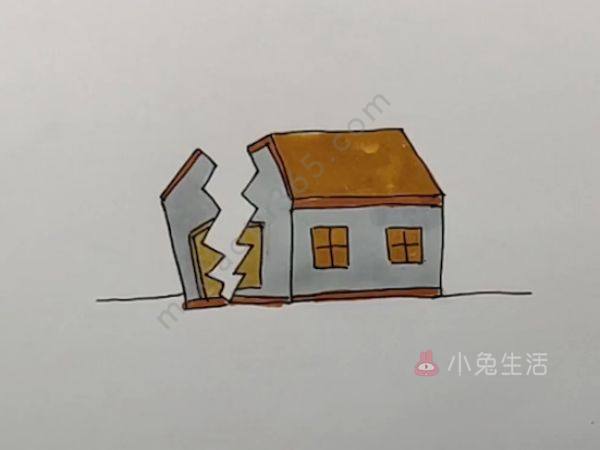 地震简笔画