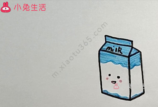 牛奶盒简笔画