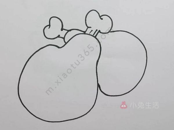 鸡腿简笔画